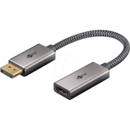 GOOBAY 75272 - Adaptador DisplayPort, DP macho a HDMI hembra, 4K@60Hz, 0,1 m.