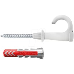 FISCHER BEFESTIGUNGSSYSTEME FD 557923 - Ganchos de pared, EasyHook Redondo DuoPower 6x30, 6 piezas