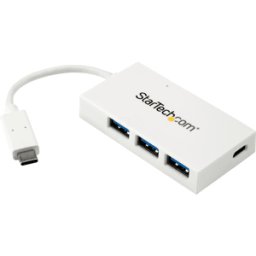 STARTECH.COM ST HB30C3A1CFBW - USB 3,0, 4 puertos USB-C hub, 3x USB-A 1x USB-C, blanco