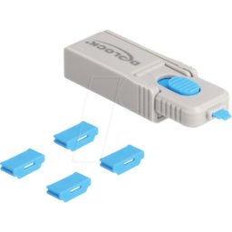 DELOCK 20924 - Juego de bloqueo de puerto, enchufe HDMI-A (1x llave, 4x cierres