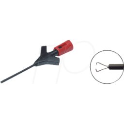 HIRSCHMANN TEST & MEASUREMENT MICRO KLEPS RT - Punta de comprobación de bornes miniatura, 0,64 mm, roja