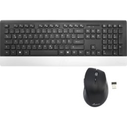 MEDIARANGE MR OS105 - Combinación de teclado/ratón, radio, negro/plata