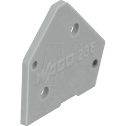 WAGO 236-100 - Placa de terminación gris