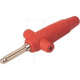 HIRSCHMANN TEST & MEASUREMENT BUELA 300 K RT - Conector tipo banana, 4 mm, conexión por soldadura, rojo