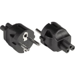 GOOD CONNECTIONS GC PA-0005S - Adaptador de red, conector con toma de tierra, tipo EF, C5, negr