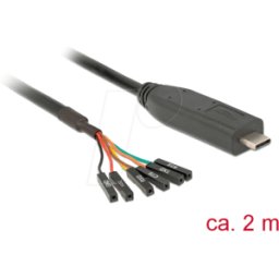 DELOCK 63946 - Cable adaptador USB-C macho > serie LVTTL 6 pin pinheader 2m (3,