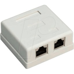 GOOBAY 77635 - Caja de conexiones RJ45 de 2 puertos, CAT.6, STP