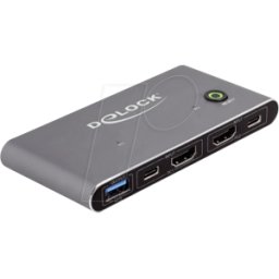 DELOCK 18647 - 2-port KVM switch, HDMI