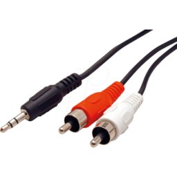 ROLINE 11094345 - Cable de audio, conector jack de 3,5 mm a conector cinch 2x, 5 m