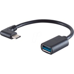 SHIVERPEAKS SHVP BS13-30010 - Adaptador USB 3,0, C macho a hembra, 90°, 0,1 m..
