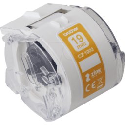 BROTHER BRO CZ-1003 - Rollo de etiquetas de color, blanco, 19 mm