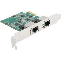 DELOCK 88101 - Tarjeta de red, PCIe, 2,5 Gigabit Ethernet, 2x RJ45