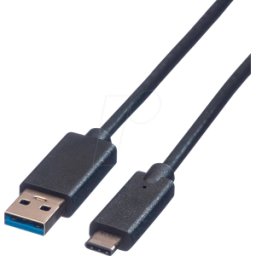 ROLINE 11029011 - Cable de sincronización y carga, USB-A -> USB-C™, 1