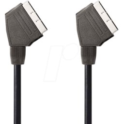 NEDIS N CVGL31001BK15 - Cable euroconector, conector SCART conector SCART, 1.50m, red