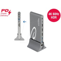 DELOCK 87772 - Estación de acoplamiento / Replicador de puertos, USB Tip
