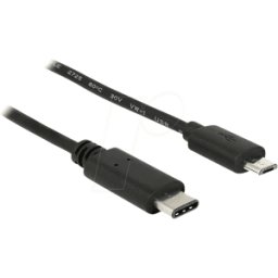 DELOCK 83333 - Cable USB 2.0, conector C a conector Micro B, 0,5 m