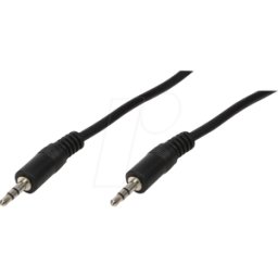 LOGILINK CA1050 - Cable de audio, conector jack de 3 patillas de 3,5 mm, 2 m