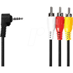 NEDIS N CVGL22400BK20 - Cable de audio y vídeo, conector de 3.5 mm 3 conectore