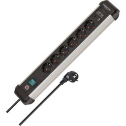 BRENNENSTUHL BRE 1391030611 - Tira de enchufe Premium-Alu-Line, 6 vías, cable de 3 m, a