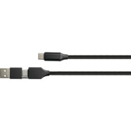 PYTHON PYT PY-USB002S - Cable de sincronización y carga, USB-A + C -> USB-C, QC 3