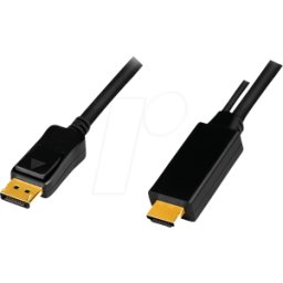 LOGILINK CH0091 - DP 1.2 a conector HDMI a + USB-a, 4K a 30 Hz, 2 m