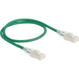DELOCK 80364 - Cable de red RJ45 Cat.6A U/FTP Slim 0,5 m verde