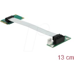 DELOCK 41370 - Tarjeta vertical miniPCIe > PCIe x1, 13 cm, con orientaci&oacute