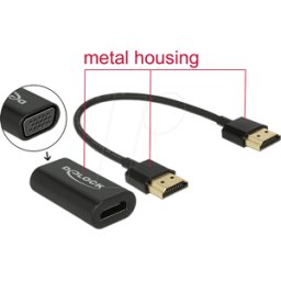 DELOCK 65667 - Adaptador VGA, toma HDMI-a a toma VGA