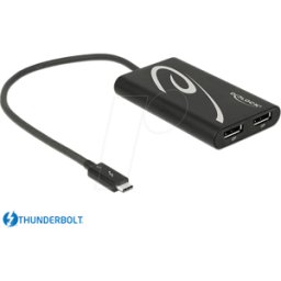 DELOCK 62708 - Adaptador Thunderbolt™ 3 macho a 2x toma DP
