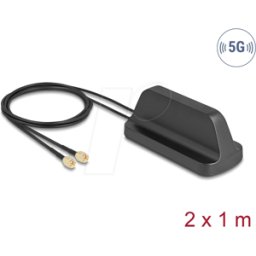 DELOCK 81485 - Antena 5G LTE, conector WLAN SMA, omnidireccional, 1 m, negro