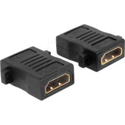 DELOCK 65509 - Adaptador HDMI-A hembra > HDMI-A hembra con orificio para tornil