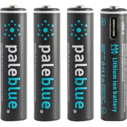 PALEBLUE PABU 4X AAA USB - Batería de Iones de Litio, AAA (Micro), 1,5 V, 600 mAh, U