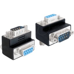 DELOCK 65266 - Adaptador sub-D 9clavija macho/hembra acodado 90°