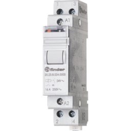 FINDER FIN 20.23.8. 24V - Interruptor de parada de corriente, 1xNO / 1xNC, 250V/16a, 24 V