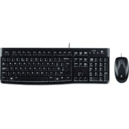 LOGITECH MK120 - Combinación de teclado/ratón, USB, negro