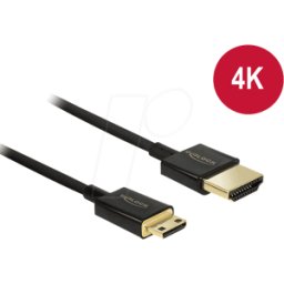 DELOCK 84777 - HDMI A macho > HDMI Mini C macho 4K 1,5 m..