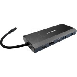 LC POWER LC-HUB-C-M-7-M2 - Concentrador USB 3,0 de 5 puertos y recinto externo M.2 NVME