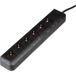 BRENNENSTUHL EL 6-FACH OS-SW - Regleta ECO, 6 tomas, negra