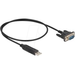 DELOCK 66461 - Cable adaptador USB 2.0 a RS232 serie macho, FTDI, 0,50 m