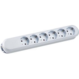BACHMANN BACH 381.246K - Tira de zócalo INTELIGENTE, tipo F - CEE 7/3, 6 ví