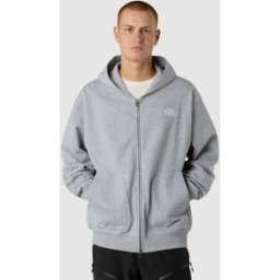 The North Face Sudadera holgada con capucha y cremallera integral de hombre . (M) Gris