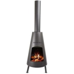 BONFEU Chimenea de Leña Exterior BonPyra. Negro