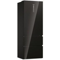 HAIER Frigorífico combi , Wifi, Total No Frost, 70 cm de ancho 3D 70 Series 7 - HTW7720DNGB. Cristal negro