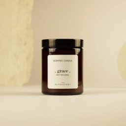 THE OLPHACTORY Vela en vaso perfumada Grace Mint Tea & Basis Amber . (Pequeña) Marrón