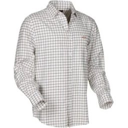 Swedteam Camisa de caza de hombre de franela Ultra . (XXL) Marrón / Blanco roto