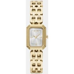 Giorgio Armani Reloj de mujer de acero inoxidable con dos agujas. Dorado