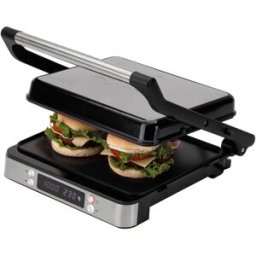 Jata Grill JEGR1529 con placas mixtras y apertura 180º 2000 W. Gris