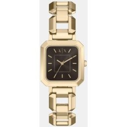 Giorgio Armani Reloj de mujer de de acero inoxidable con tres agujas. Dorado