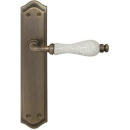 JANDEL Juego Manilla con Placa y con Porcelana 256 x 140 x 60 mm. Blanco roto