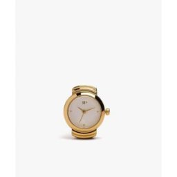 Parfois Reloj de mujer de acero inoxidable de anillo en liso. Dorado